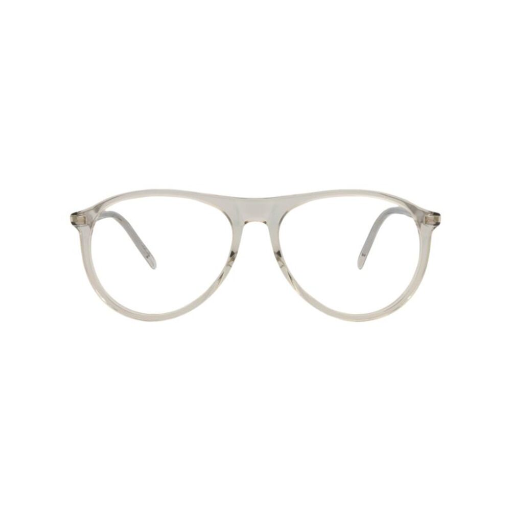 Saint Laurent Aviator-Frame Recycled Acetate Optical Frames Beige Unisex-Adult